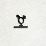 Σήμανση τουαλέτας NON BINARY2 WC ξενοδοχείων 3mm πάχος, Μαύρο - Λευκό