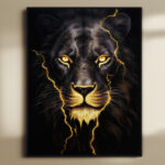 ΕΚΤΥΠΩΣΗ ΑΦΙΣΑΣ / CANVA GOLD PUMA ANIMAL