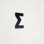 Γράμμα "Σ" από ακρυλικό πλαστικό πάχος 3mm, Μαύρο - Λευκό - Κόκκινο - Μπλέ, ύψος 74mm και 120mm
