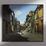 ΕΚΤΥΠΩΣΗ ΑΦΙΣΑΣ / CANVA CLAUDE MONET Rue de la Bavole, Honfleur (1864)
