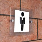 Πινακίδα σήμανσης Aκρυλικό plexiglass “WC ΑΝΤΡΩΝ” 15X15cm