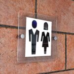Πινακίδα σήμανσης Aκρυλικό plexiglass “WC ” 15X15cm