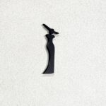 Σήμανση τουαλέτας "WC LADY" ξενοδοχείων 3mm πάχος, Μαύρο - Λευκό